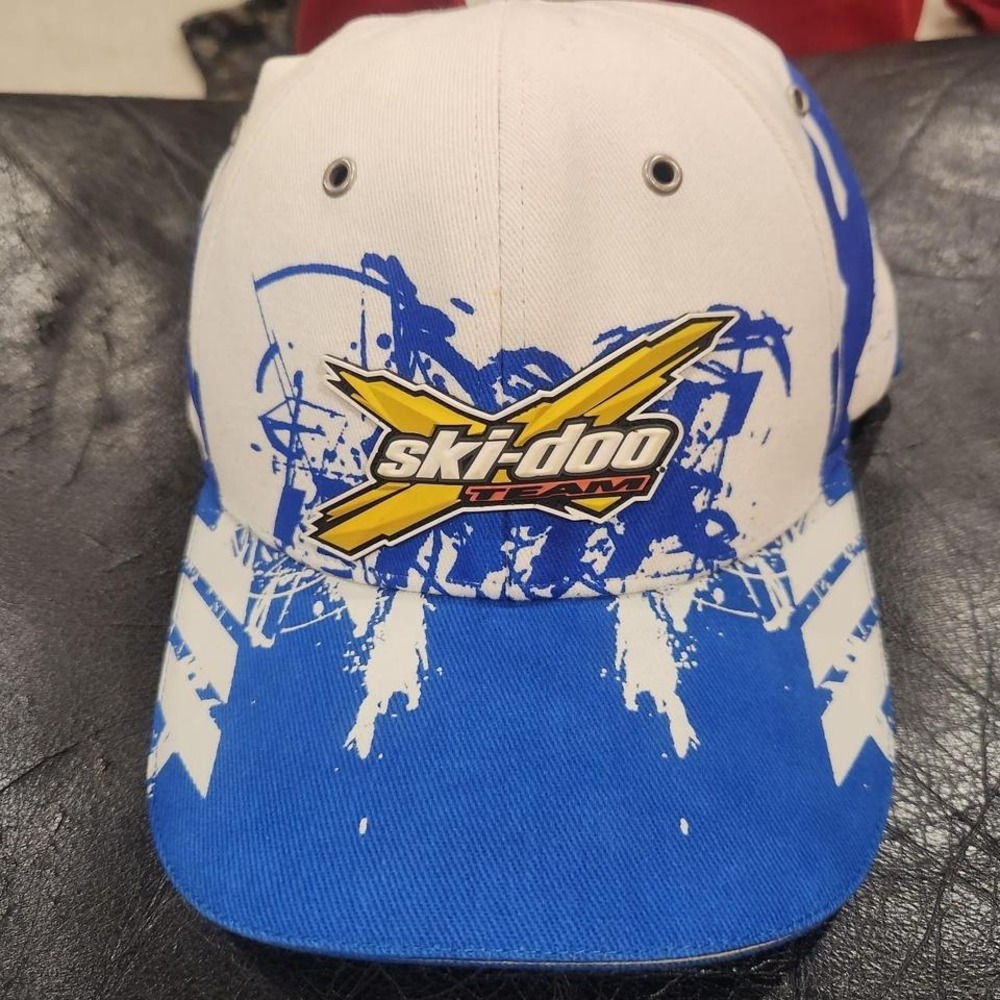 Vintage Doo X Team BRP Hat Flexfit Fitted S/M Patches Bombardier Snowmobile